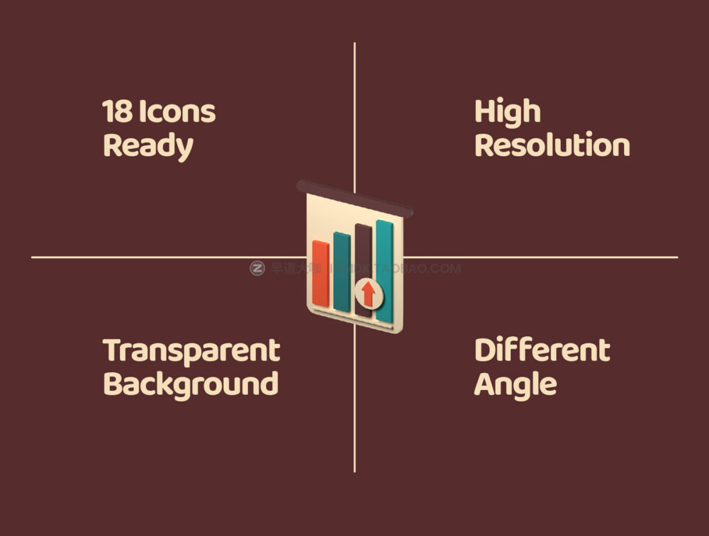 18个质感3d立体信息数据图标icons界面设计ui套件素材 3D Icon Infograph_img_2