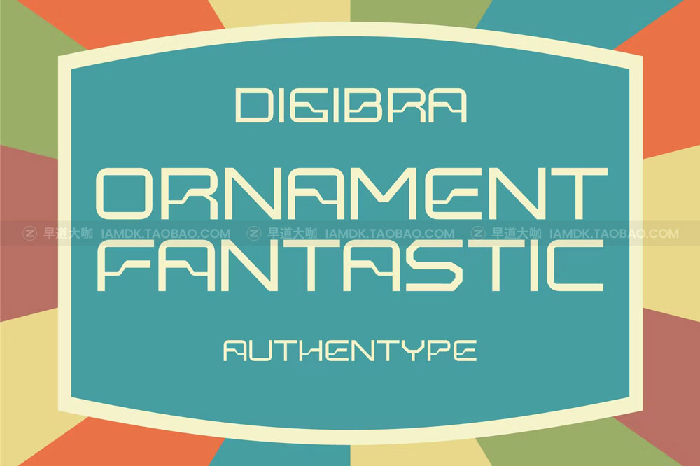 时尚复古杂志海报徽标logo设计无衬线英文字体 Digibra - Digital Retro Display Font_img_2