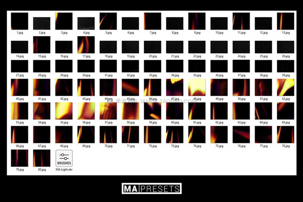 80款复古胶片燃烧灰尘纹理叠加层照片处理特背景图素材 80 Film Dust Textures_img_2