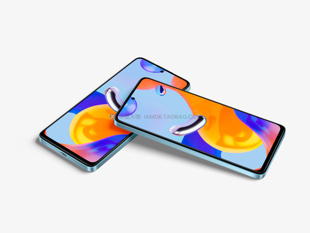 时尚app界面设计红米手机note 11 pro屏幕演示样机模板 Redmi Note 11 Pro Mockups_img_2