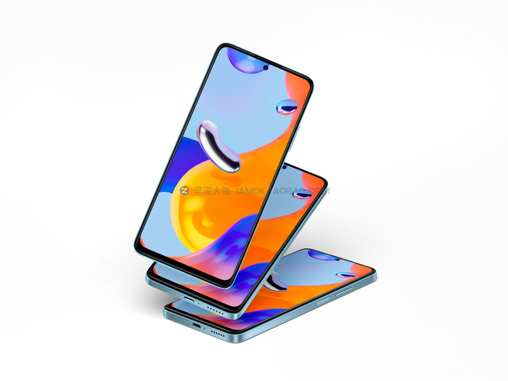 时尚app界面设计红米手机note 11 pro屏幕演示样机模板 Redmi Note 11 Pro Mockups_img_2