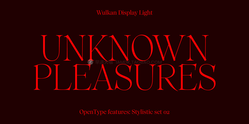 现代优雅尖锐海报标题logo设计衬线英文字体安装包 Wulkan Display 2.0 Font Family_img_2