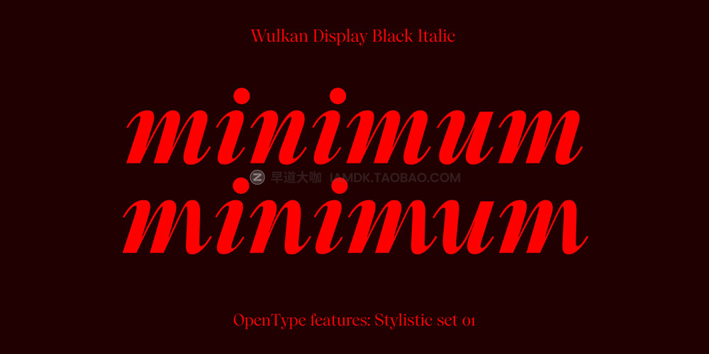 现代优雅尖锐海报标题logo设计衬线英文字体安装包 Wulkan Display 2.0 Font Family_img_2