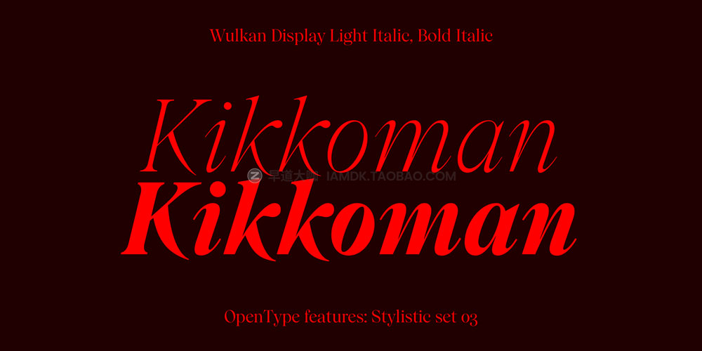 现代优雅尖锐海报标题logo设计衬线英文字体安装包 Wulkan Display 2.0 Font Family_img_2