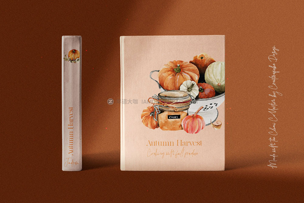 90多款精美秋季黄金字母南瓜叶子手绘水彩画png免抠图片 Chai Watercolor Collection - Fall_img_2