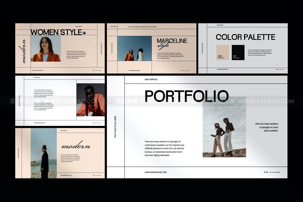 时尚简约品牌营销策划演示文稿设计ppt模板 Marceline - Powerpoint Presentation Template_img_2