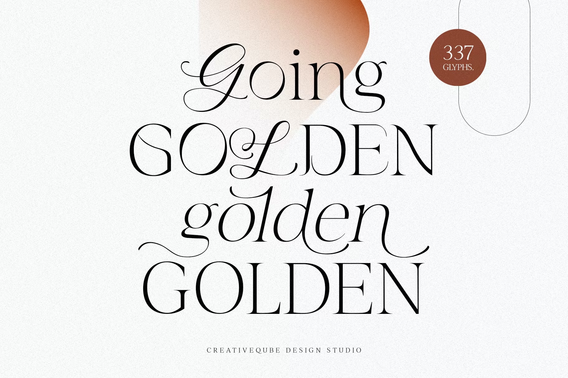 现代婚礼请柬报价徽标logo设计衬线英文字体 Going Golden Font Family_img_2