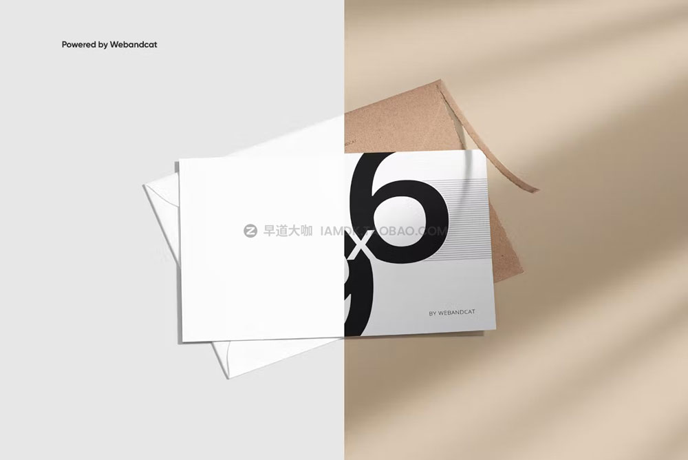 高级品牌logo设计信封明信片展示贴图psd样机模板 Envelope and Postcard Mockup Set_img_2