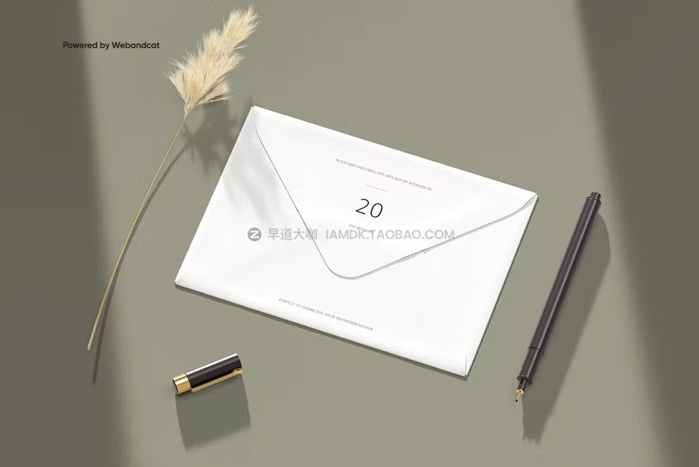 高级品牌logo设计信封明信片展示贴图psd样机模板 Envelope and Postcard Mockup Set_img_2