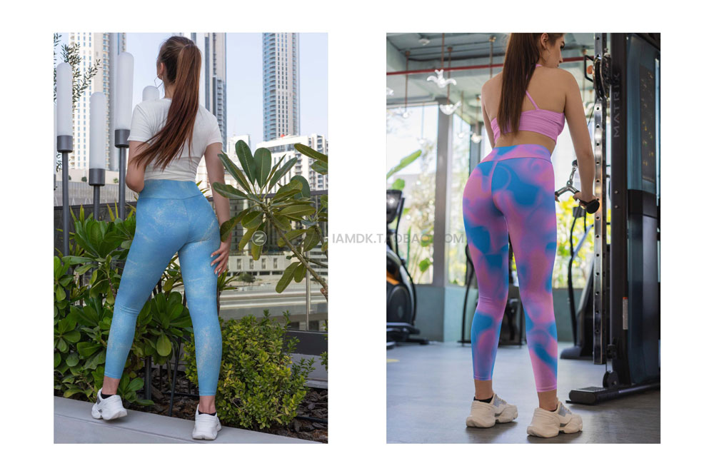 15款时尚女士运动紧身裤印花图案设计ps智能贴图样机模板 Leggings MockUp Sport Style vol2_img_2