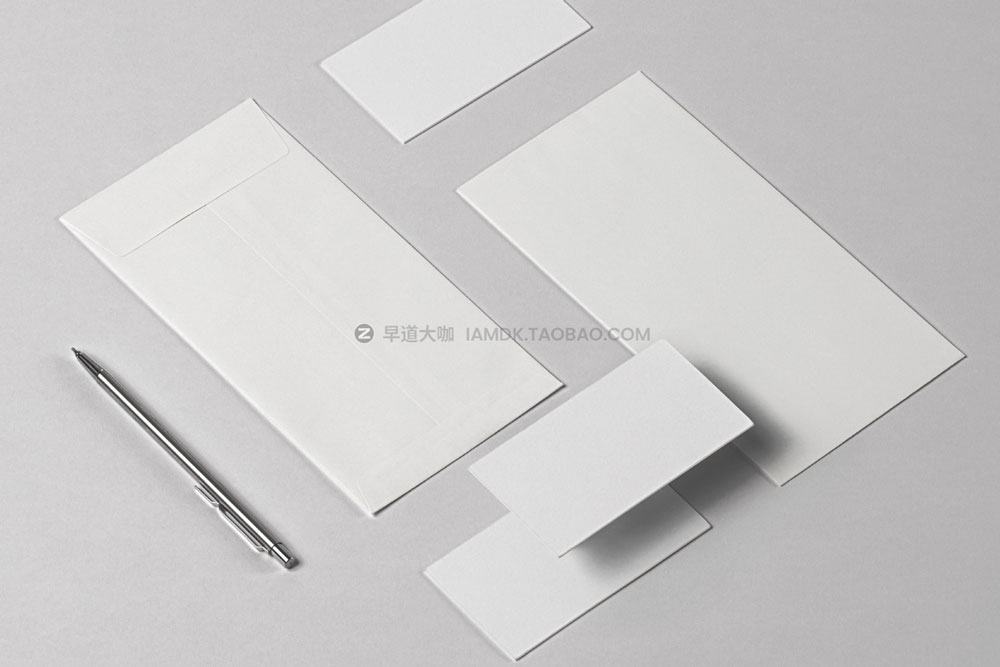 时尚品牌vi设计信封名片卡片设计展示贴图psd样机模板 Branding Stationery Envelope Psd Mockup_img_2