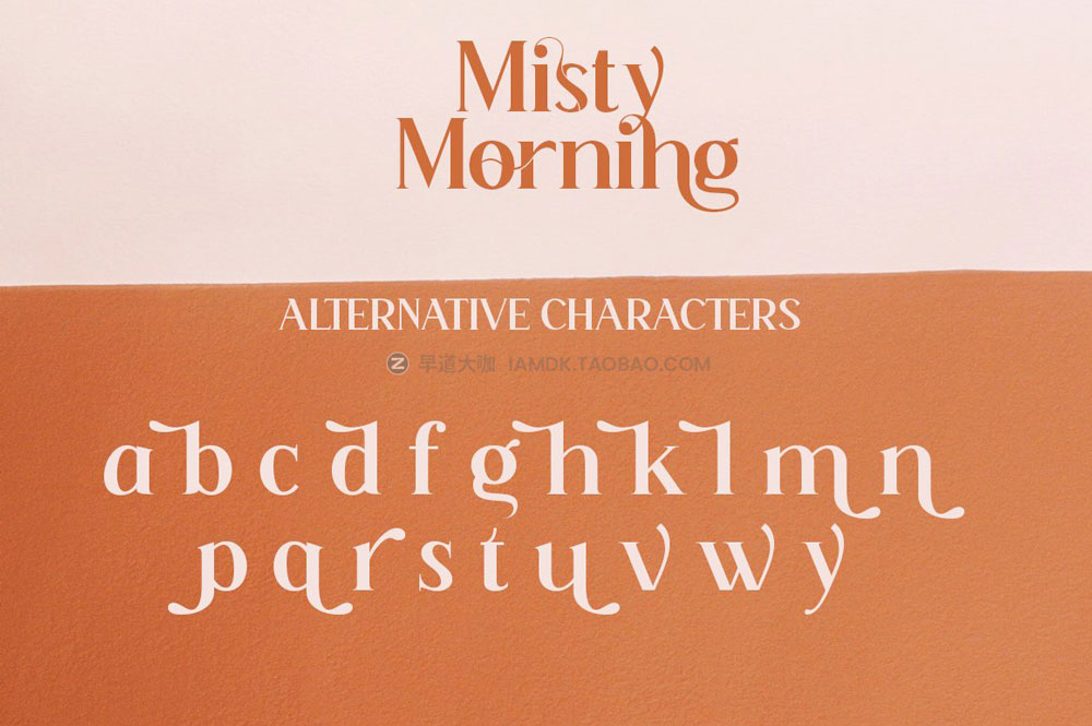 现代优雅豪华海报杂志标题排版logo设计衬线英文字体家族 Misty Morning Font Family_img_2