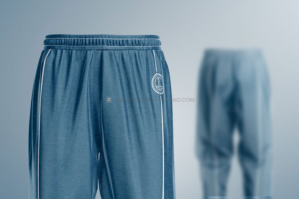 逼真360度旋转动态运动裤印花图案设计展示psd样机模板素材 Sweatpants Animated Mockup_img_2