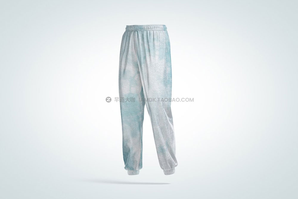 逼真360度旋转动态运动裤印花图案设计展示psd样机模板素材 Sweatpants Animated Mockup_img_2