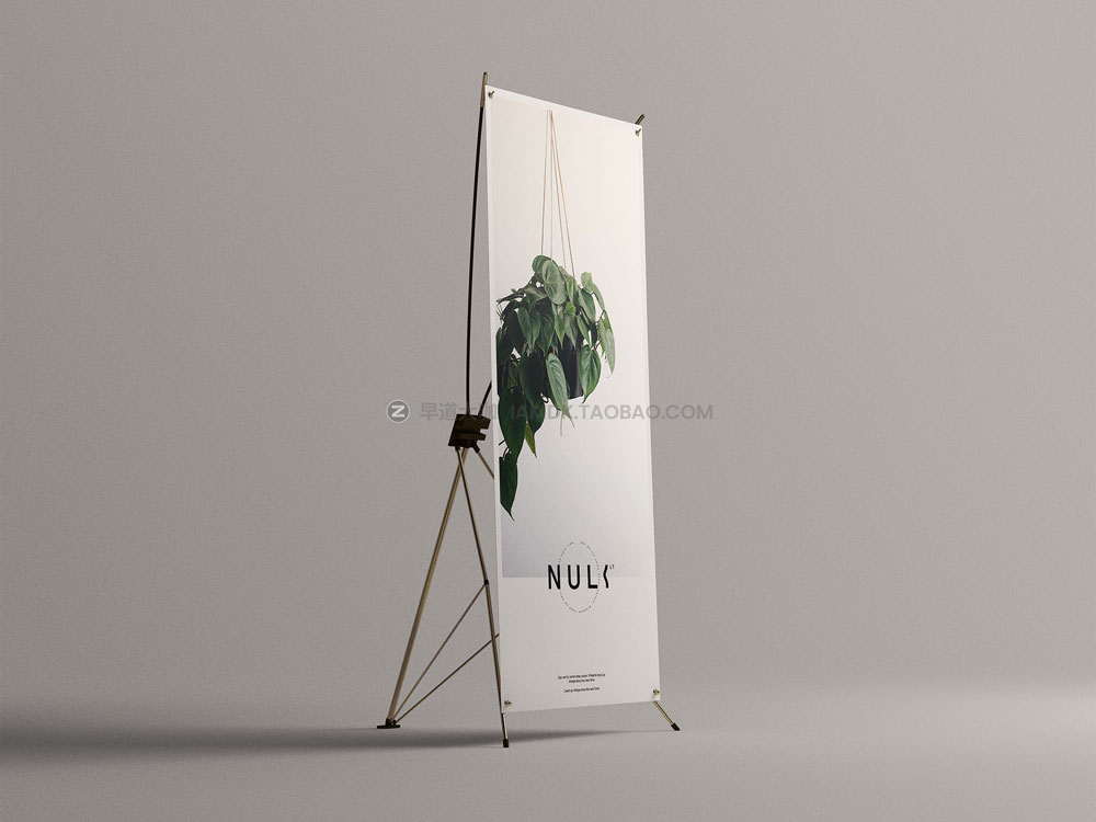 7款时尚易拉宝X展架画面设计展示贴图psd样机模板 7 X-Stand Banners Mockup_img_2