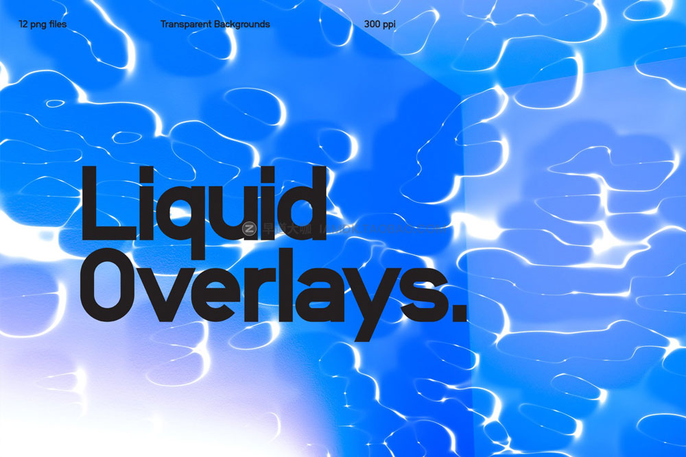 创意酸性液体气泡透明效果海报封面设计PNG免抠背景图片素材 Liquid Overlays_img_2