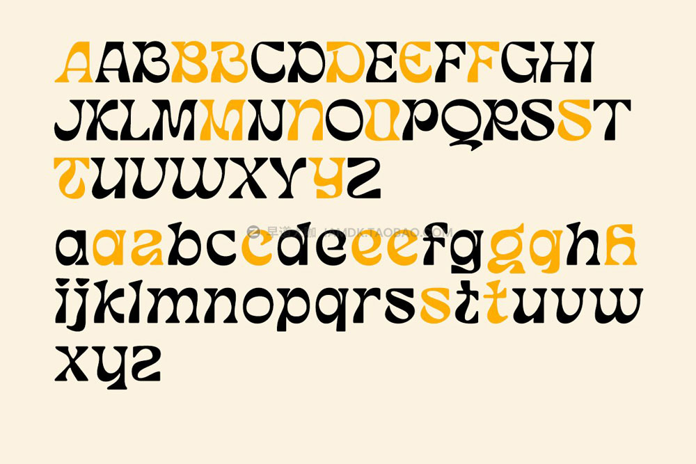 潮流复古酸性逆反差标题logo设计衬线英文字体安装包 Tenda Display Font Family_img_2