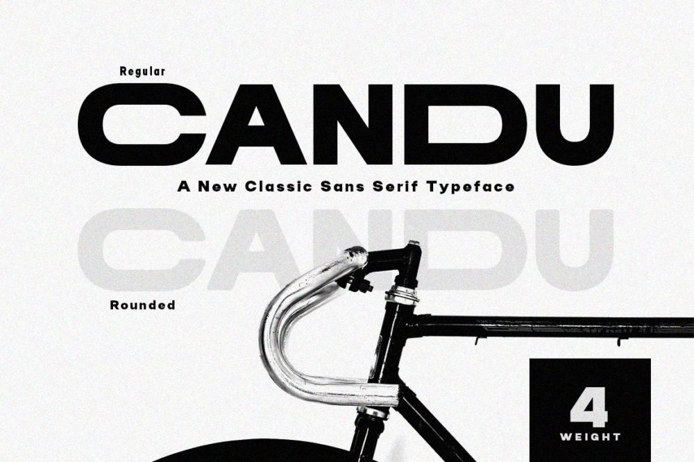 现代创意几何品牌logo杂志标题排版设计无衬线粗体英文字体家族 Candu Font Family_img_2