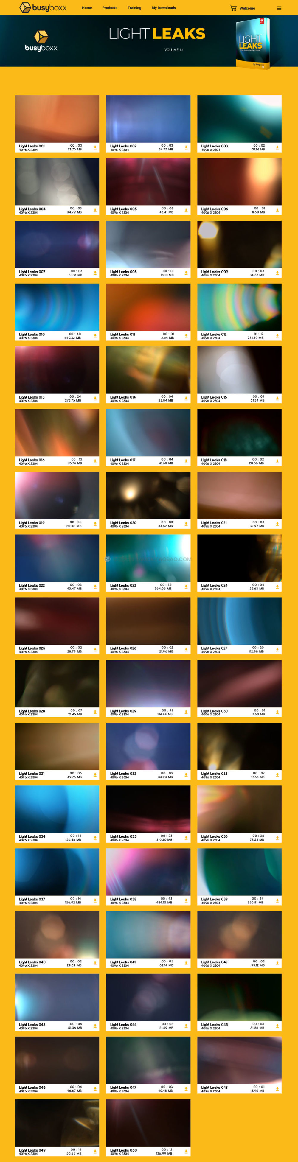 50组唯美梦幻镜头光效叠加4K视频素材 BusyBoxx – Light Leaks V72_img_2