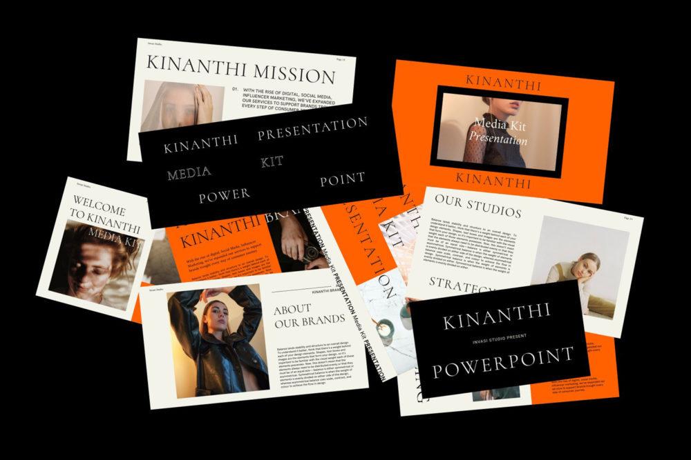 时尚创意公司介绍品牌营销策划ppt+key演示文稿设计模板素材 KINANTHI - PowerPoint Media Kit_img_2