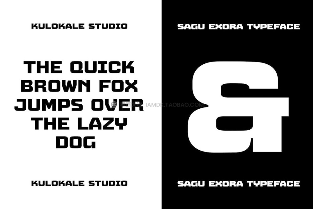 未来机能工业风海报杂志标题logo设计无衬线英文字体安装包 Sagu Exora Font Family_img_2