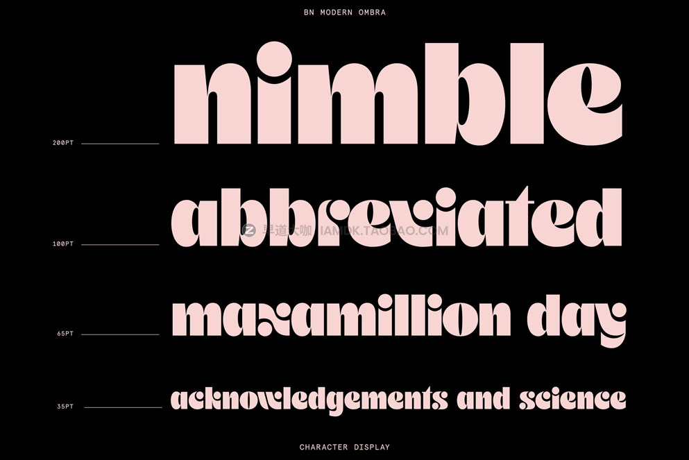 潮流复古趣味逆反差圆润粗体海报Logo无衬线英文字体安装包 Modern Ombra – Quirky Display Font_img_2