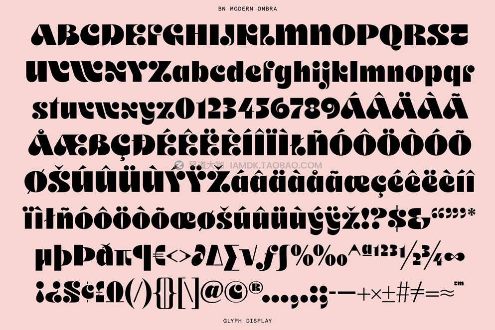 潮流复古趣味逆反差圆润粗体海报Logo无衬线英文字体安装包 Modern Ombra – Quirky Display Font_img_2