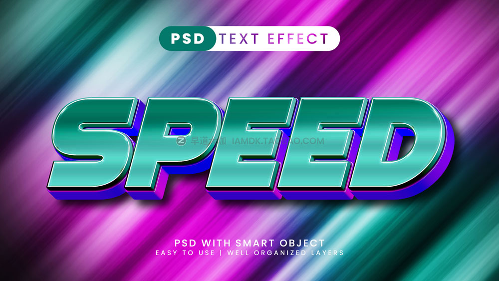 39款炫酷多彩3d立体闪电游戏电影标题logo设计ps样式模板素材 Text Effect vol.0408_img_2