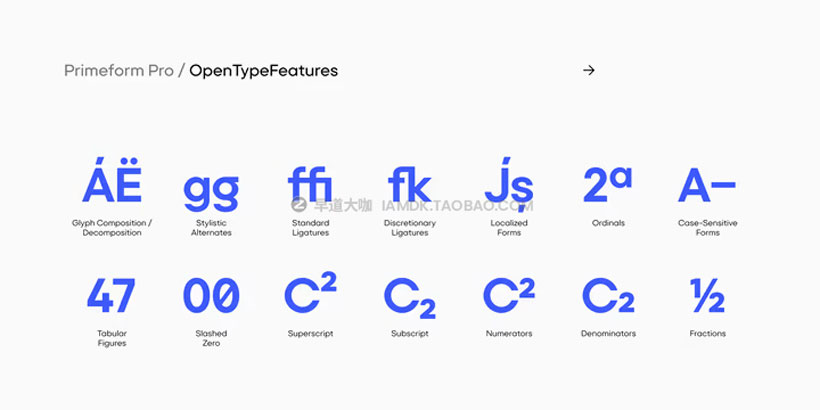时尚几何工业风杂志海报标题logo设计无衬线英文字体安装包 Primeform Pro Font Family_img_2