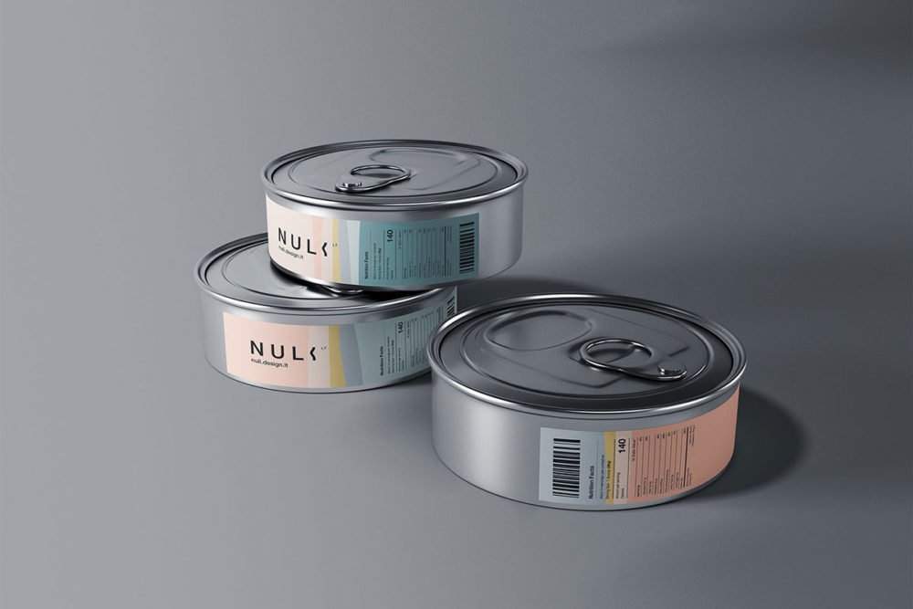 高级食品易拉罐锡罐外观贴纸设计展示ps贴图样机模板 Food Thin Tin Cans Mockup_img_2