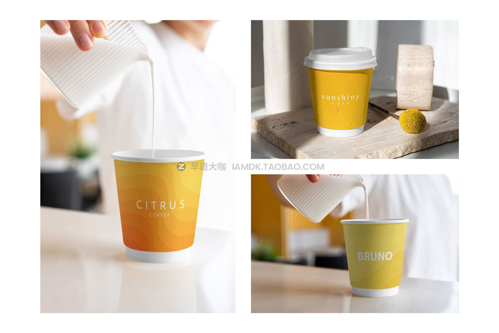 19款逼真品牌vi设计咖啡外卖纸杯外观贴图psd样机模板合集 Coffee Cup MockUp Set_img_2