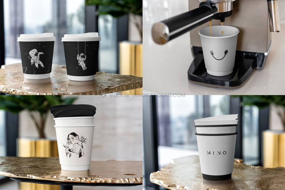 19款逼真品牌vi设计咖啡外卖纸杯外观贴图psd样机模板合集 Coffee Cup MockUp Set_img_2