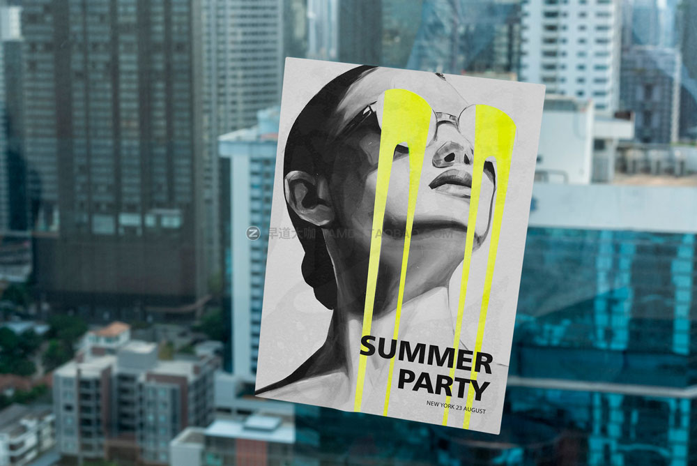 11款时尚城市海报传单设计展示贴图ps样机模板素材源文件 Flyer Mockups Summer Party_img_2