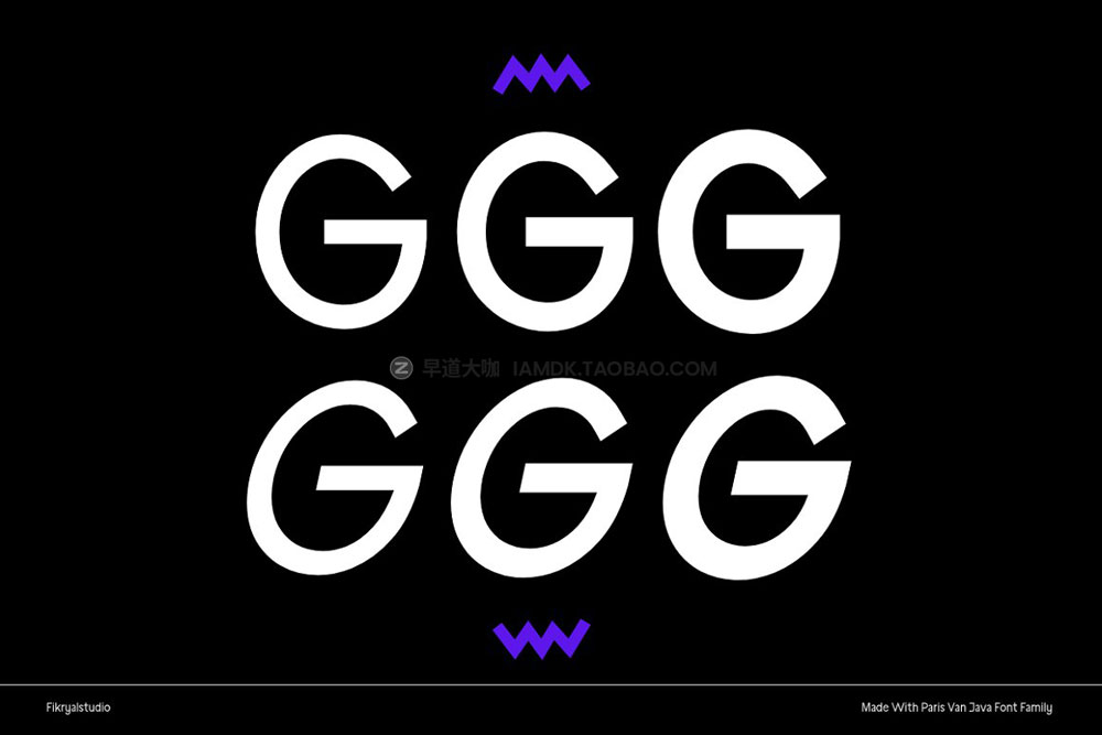 现代时尚杂志海报标题徽标logo品牌设计无衬线英文字体素材 Paris Van Java - Sans Serif_img_2