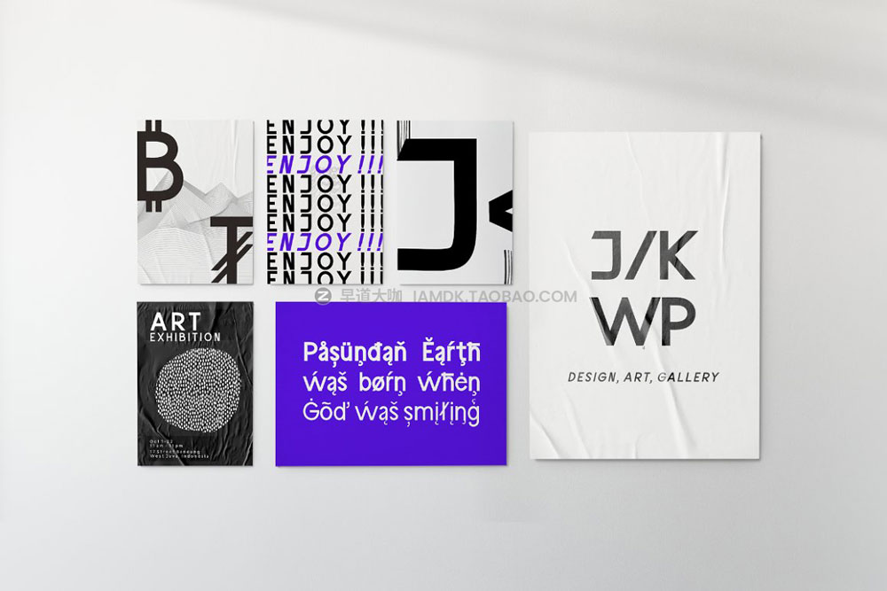 现代时尚杂志海报标题徽标logo品牌设计无衬线英文字体素材 Paris Van Java - Sans Serif_img_2