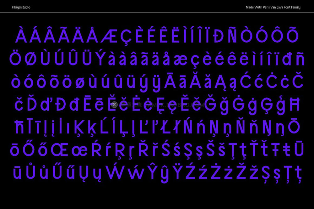 现代时尚杂志海报标题徽标logo品牌设计无衬线英文字体素材 Paris Van Java - Sans Serif_img_2