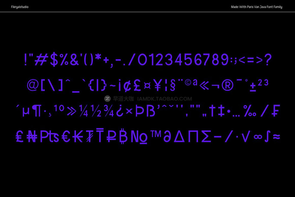 现代时尚杂志海报标题徽标logo品牌设计无衬线英文字体素材 Paris Van Java - Sans Serif_img_2