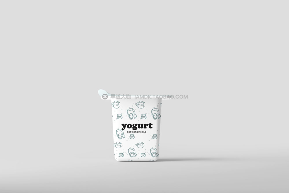 18款时尚酸奶冰淇淋杯外观贴图设计展示psd样机模板 Yogurt Cup Mockup_img_2