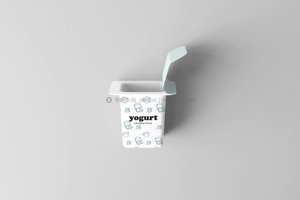 18款时尚酸奶冰淇淋杯外观贴图设计展示psd样机模板 Yogurt Cup Mockup_img_2