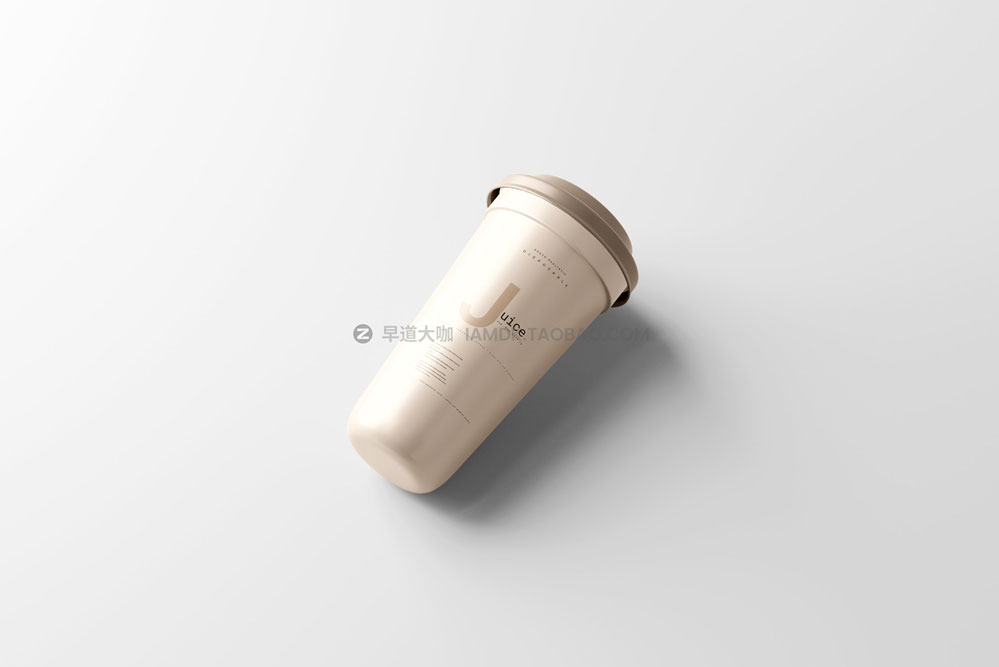 6款500ml哑光带盖一次性外卖咖啡纸杯设计展示贴图psd样机模板 Disposable Cup Mockup_img_2