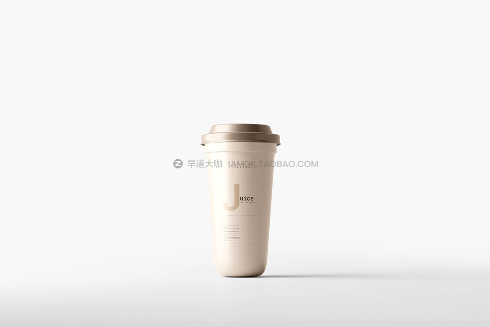 6款500ml哑光带盖一次性外卖咖啡纸杯设计展示贴图psd样机模板 Disposable Cup Mockup_img_2