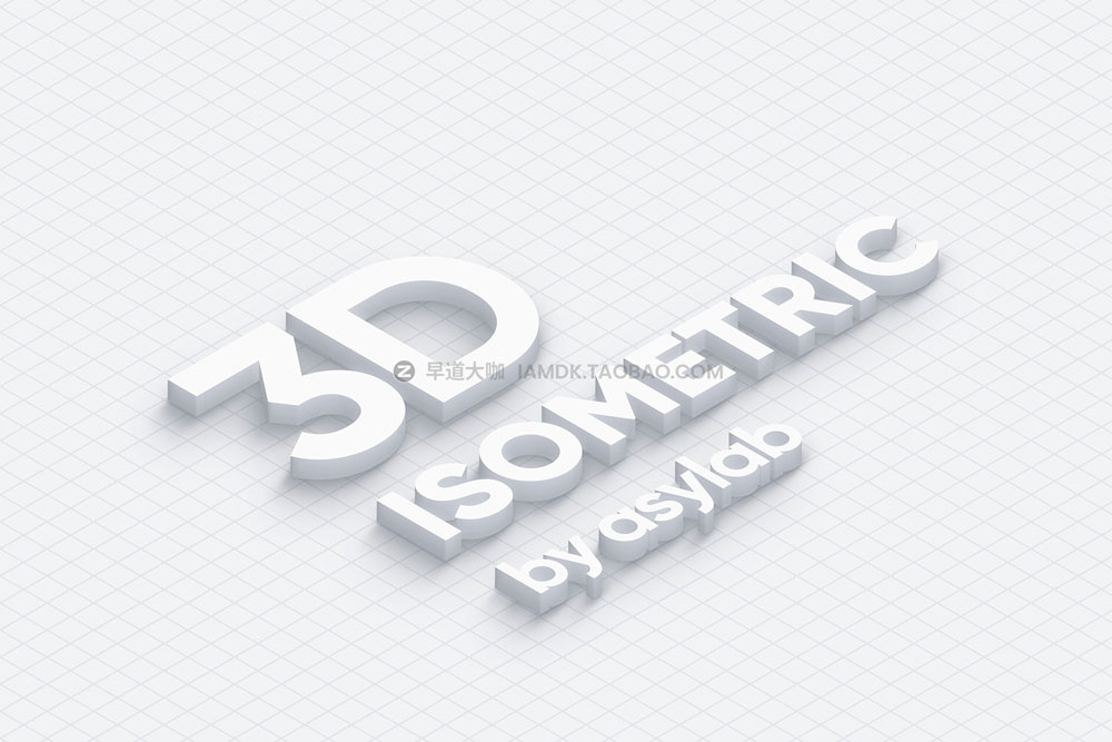 现代时尚等距3d图标logo设计展示贴图psd样机模板素材 Isometric 3D Mockups - PSD_img_2