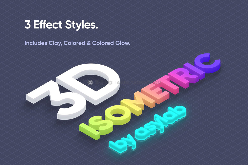 现代时尚等距3d图标logo设计展示贴图psd样机模板素材 Isometric 3D Mockups - PSD_img_2