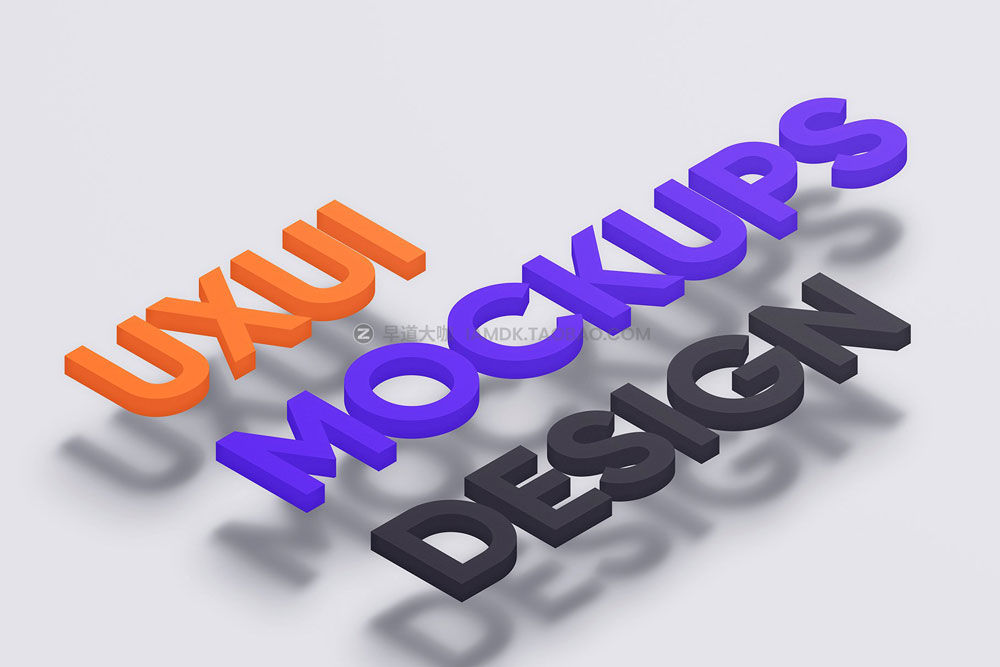 现代时尚等距3d图标logo设计展示贴图psd样机模板素材 Isometric 3D Mockups - PSD_img_2