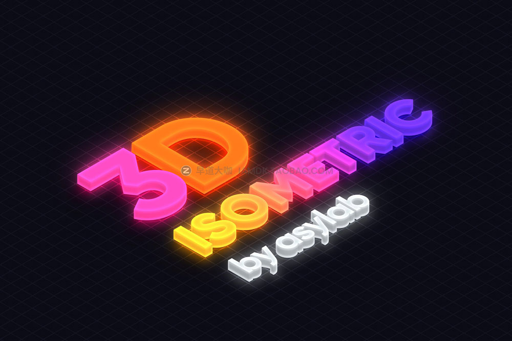 现代时尚等距3d图标logo设计展示贴图psd样机模板素材 Isometric 3D Mockups - PSD_img_2