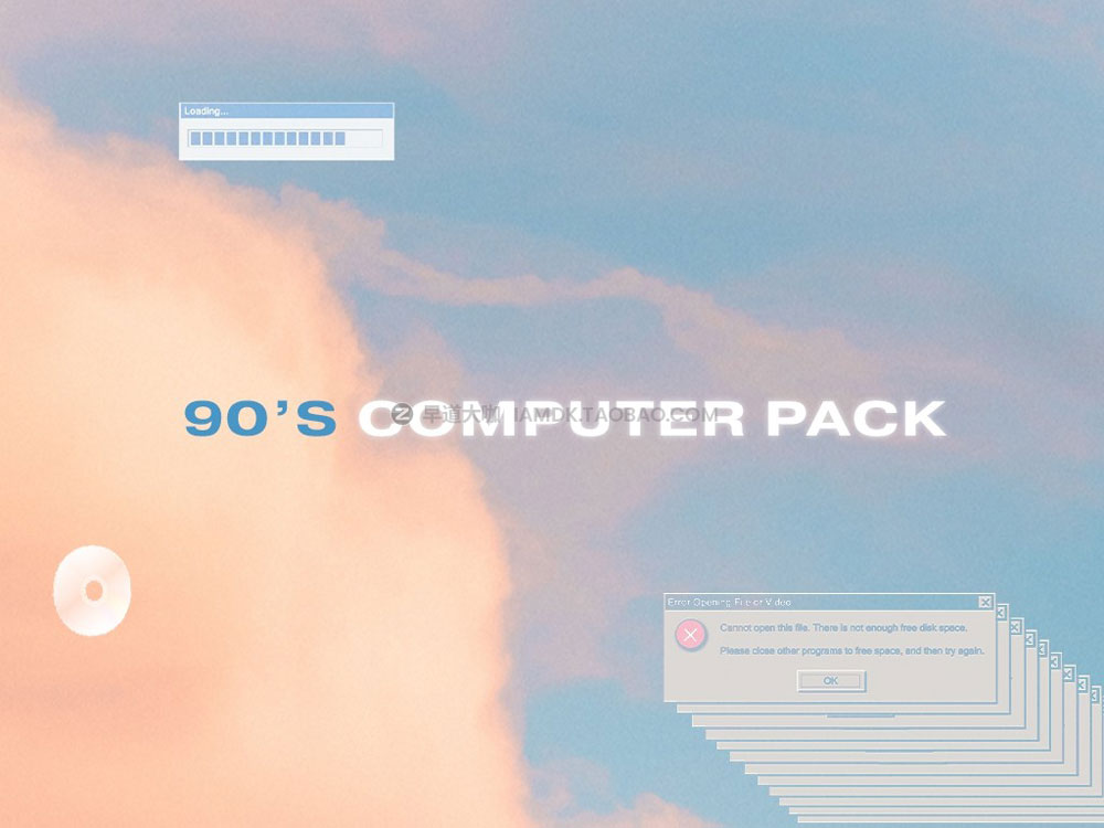 AE模板/PR预设 复古90年代win97弹框错误窗口视频动画素材包 90’s Computer Pack_img_2