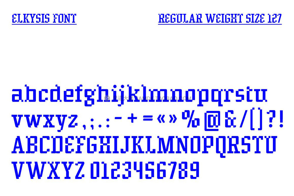 现代独特都市酸性故障刚性工业风PSAI无衬线英文字体安装包 Elkysis Font Family_img_2