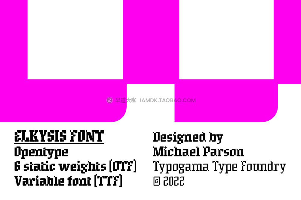 现代独特都市酸性故障刚性工业风PSAI无衬线英文字体安装包 Elkysis Font Family_img_2