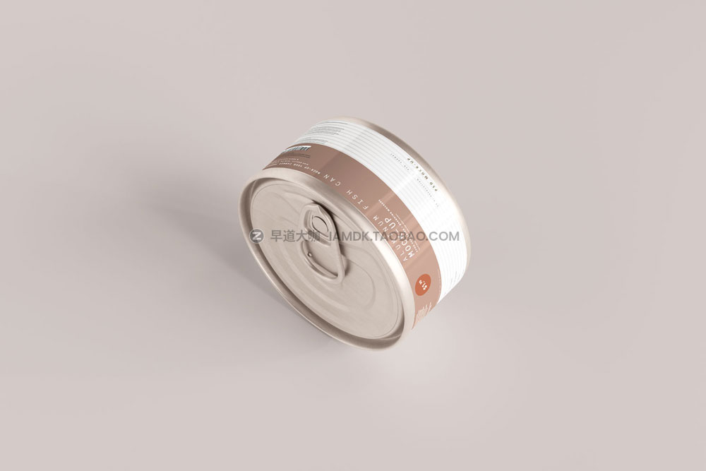 16款小型食品牛肉罐头金属罐外观设计展示贴图样机模板 Easy Open Small Aluminum Food Can Mockup_img_2