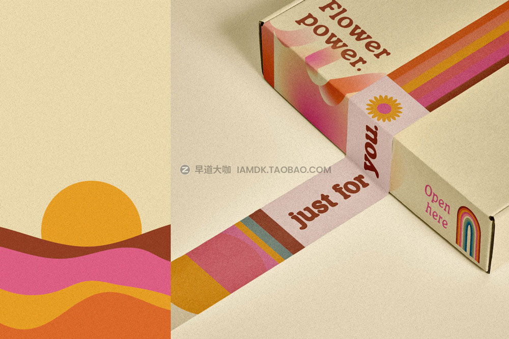 70年代复古海报杂志标题logo设计衬线英文字体渐变图形素材套装 Generation 1970 Fonts & Gradients_img_2